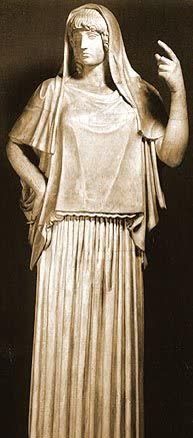 "Hestia Giustiniani", estátua de mármore greco-romana, Museu Villa Albani